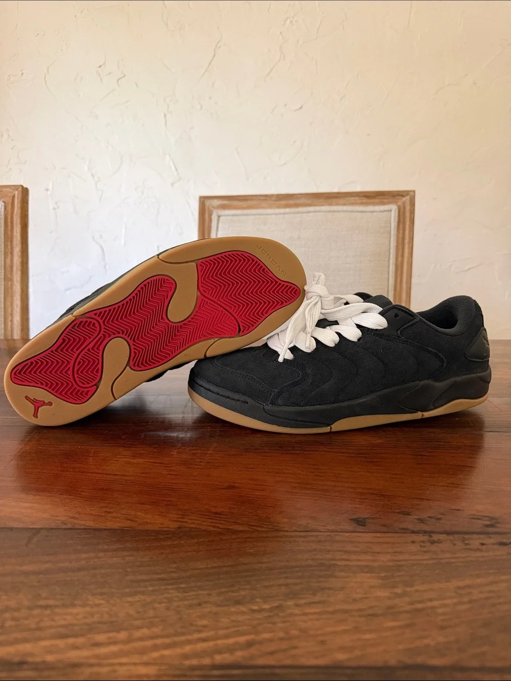 Jordan Session Low Black Varsity Red Suede Top Athletic Sneakers IB3731-001 Sz 9